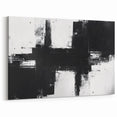 Black and White Geometric Wall Art - Modern Abstract Canvas Print