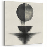 Black and White Geometric Wall Art - Minimalist Abstract Print