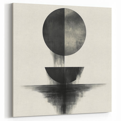 Black and White Geometric Wall Art - Minimalist Abstract Print