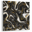 Luxury Black and Gold Abstract Art - Modern Swirl Canvas Print