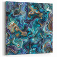 Ocean-Inspired Blue Abstract Wall Art - Fluid Modern Canvas Print