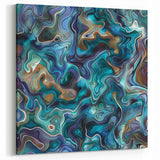 Ocean-Inspired Blue Abstract Wall Art - Fluid Modern Canvas Print