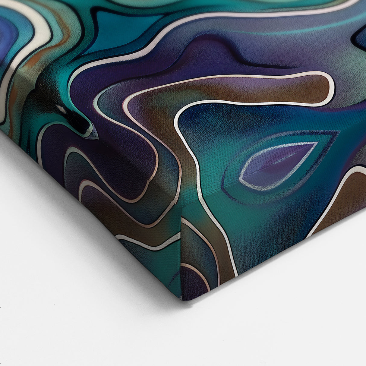 Ocean-Inspired Blue Abstract Wall Art - Fluid Modern Canvas Print
