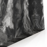 Black and White Fluid Abstract Art - Modern Swirl Canvas Print