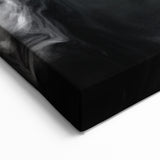 Black and White Fluid Abstract Art - Modern Swirl Canvas Print