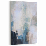 Earthen Harmony Abstracts - Soft Blue & Beige Abstract Wall Art