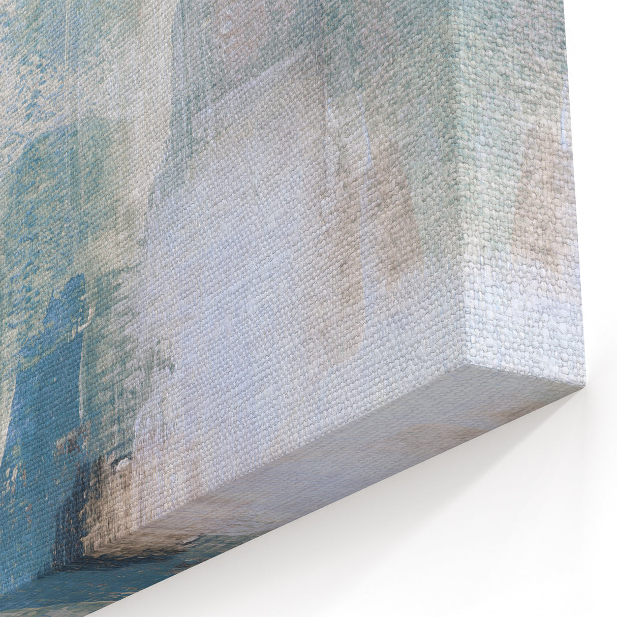 Earthen Harmony Abstracts - Soft Blue & Beige Abstract Wall Art