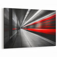 Minimalist Urban Landscape Wall Art – Modern Red Motion Print