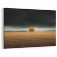 Abstract Minimalist Landscape – Lone Golden Tree in Storm Print
