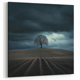 Black and White Minimalist Landscapes – Dramatic Stormy Tree Print