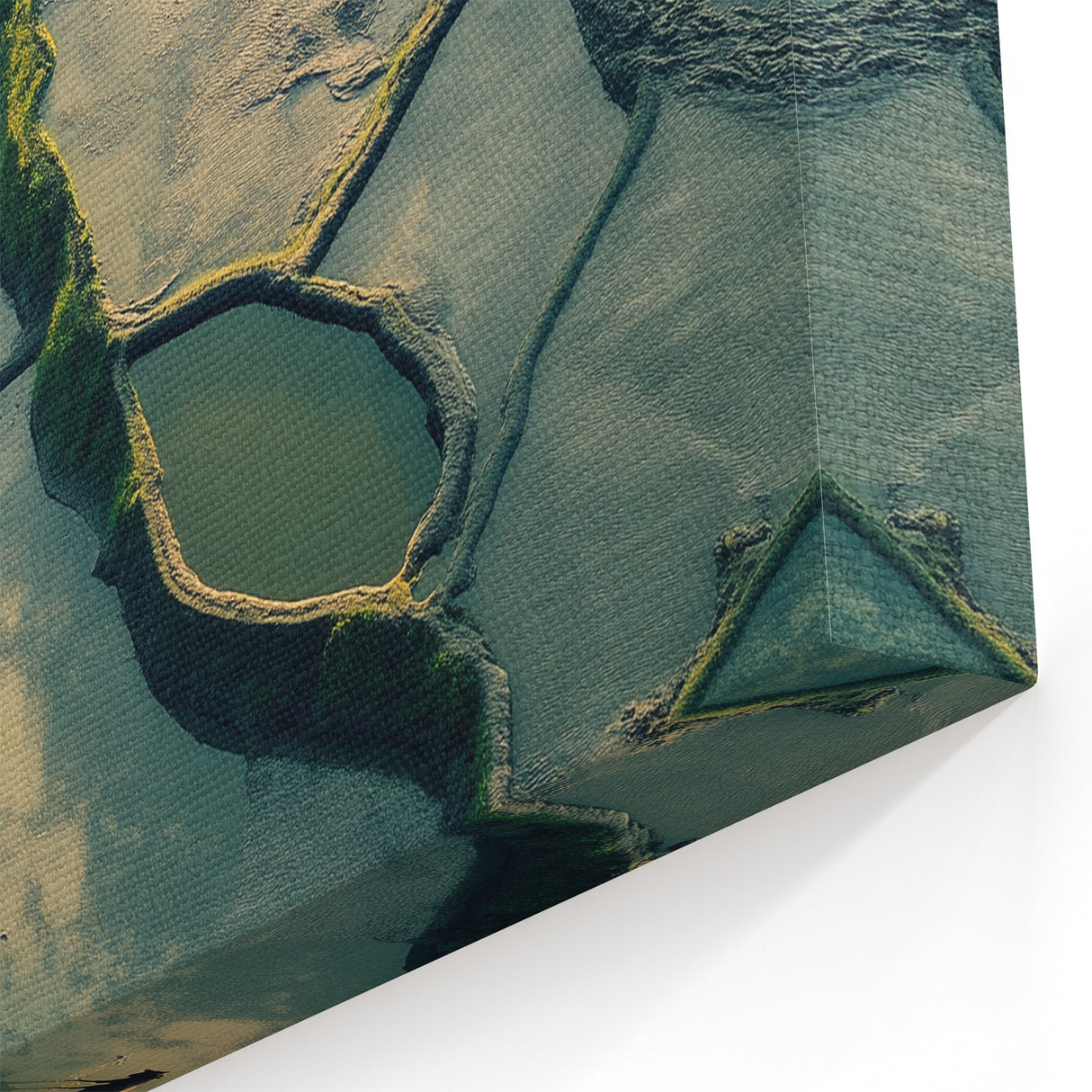 Minimalist Landscape Wall Art – Abstract Terraced Reflections Print