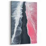 Black and White Minimalist Landscapes – Surreal Pink Ocean Print