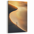 Minimalist Horizon Art – Golden Coastal Sunset Reflection Print