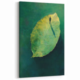 Abstract Minimalist Nature Art – Floating Leaf & Solitude Print