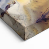 Contemporary Fluid Art Pieces – Gold & Gray Ink Swirl Canvas