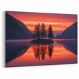 Minimalist Scenic Art Prints – Island Trees & Sunset Reflection