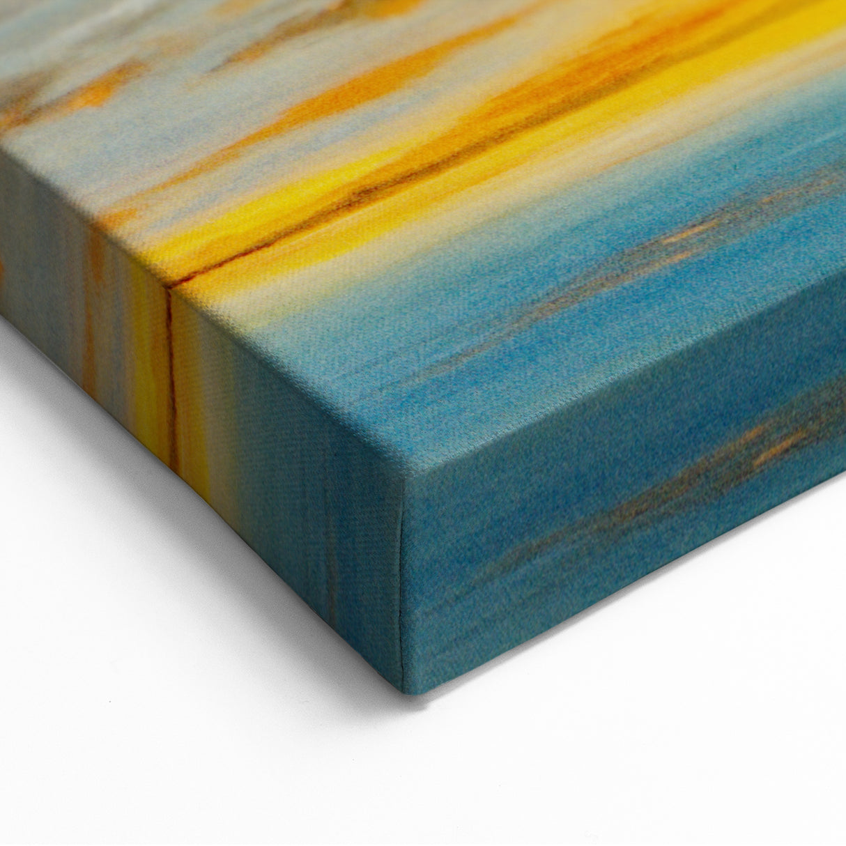 Abstract Minimalist Landscape Painting – Serene Ocean Sunset Print