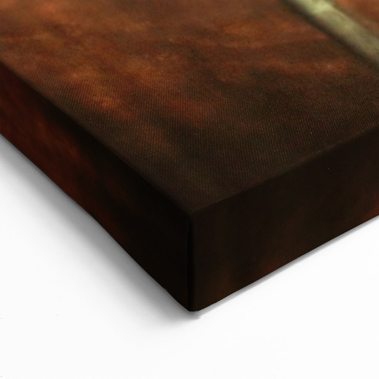 Abstract Minimalist Landscape Painting – Golden Forest Blur Print