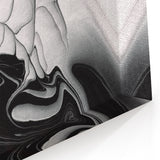 Modern Monochrome Fluid Art – Abstract Fluid Canvas Wall Decor