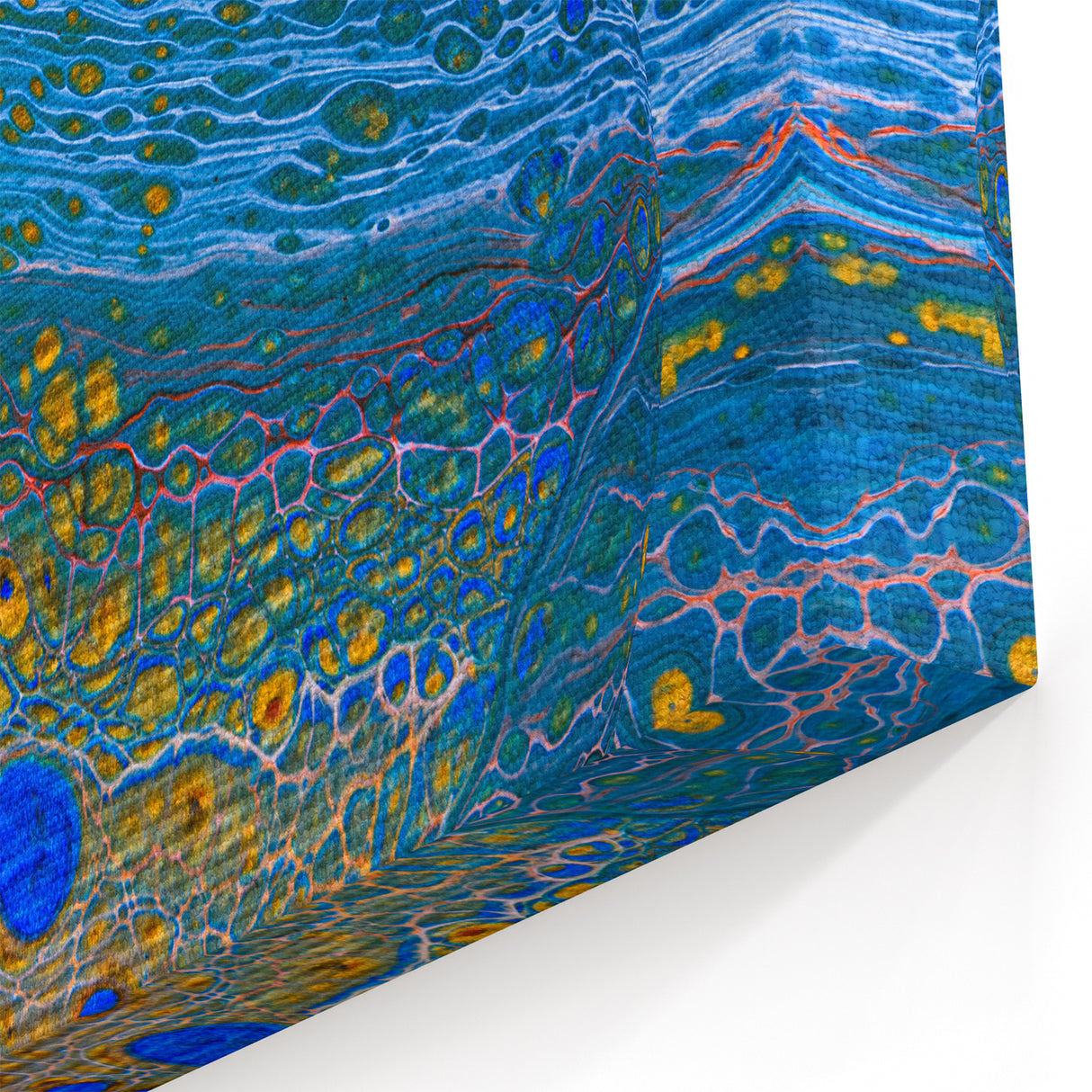 Ocean Inspired Fluid Art Print – Abstract Coastal Wall Decor