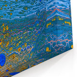 Ocean Inspired Fluid Art Print – Abstract Coastal Wall Decor