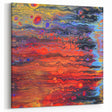 Contemporary Fluid Art Piece – Fiery Red & Orange Abstract Print