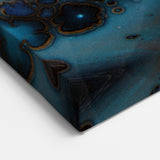 Fluid Acrylic Wall Decor – Deep Blue & Black Abstract Canvas