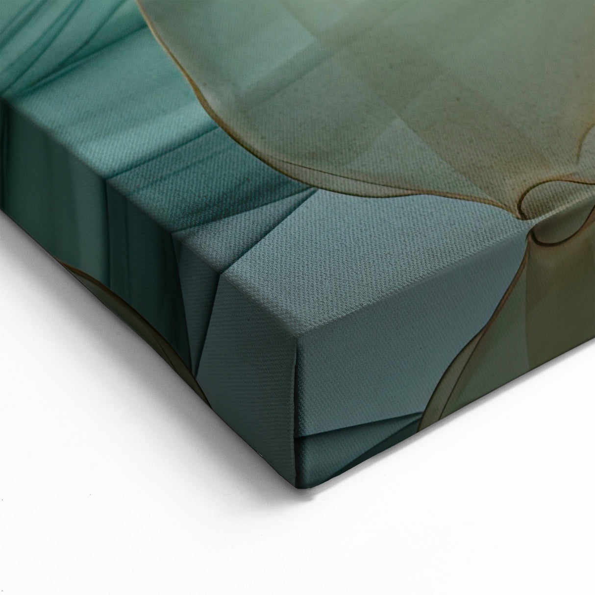 Abstract Fluid Canvas Art – Mint Green & Beige Wall Decor