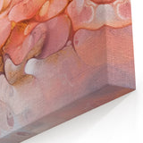 Abstract Fluid Canvas Art – Peach & Gold Modern Wall Decor