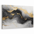 Luxury Fluid Acrylic Wall Decor – Black, Gray & Gold Canvas Art