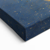 Luxury Fluid Art Print – Navy Blue & Gold Abstract Wall Decor
