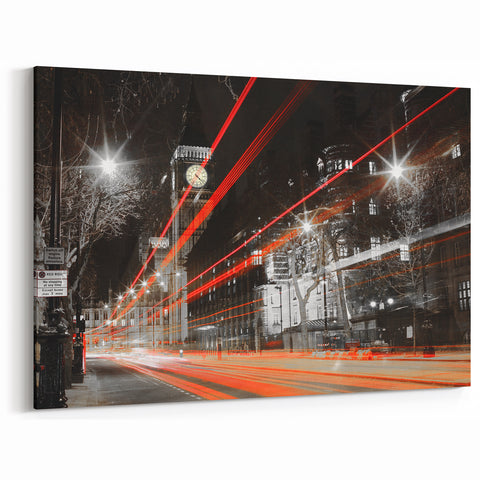 Cityscape Photography Print – Vibrant London Night Skyline Art