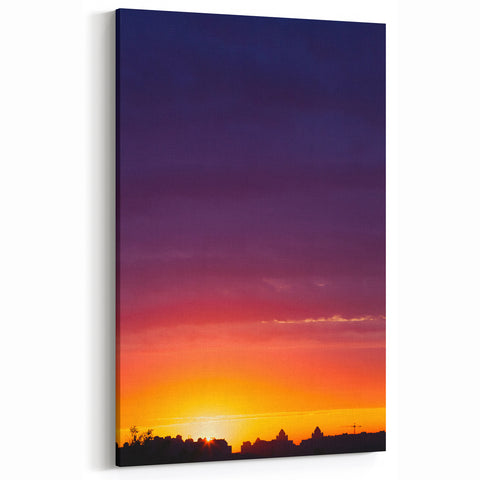 Cityscape Photography Prints – Vibrant Urban Skyline Sunset Art