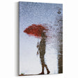 Urban Scenery Wall Art – Contemporary Rain Reflection Photography