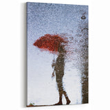 Urban Scenery Wall Art – Contemporary Rain Reflection Photography