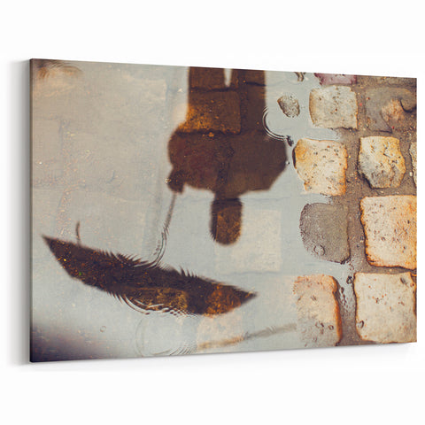 Urban Landscape Photography Decor – Rainy Reflection Street Art