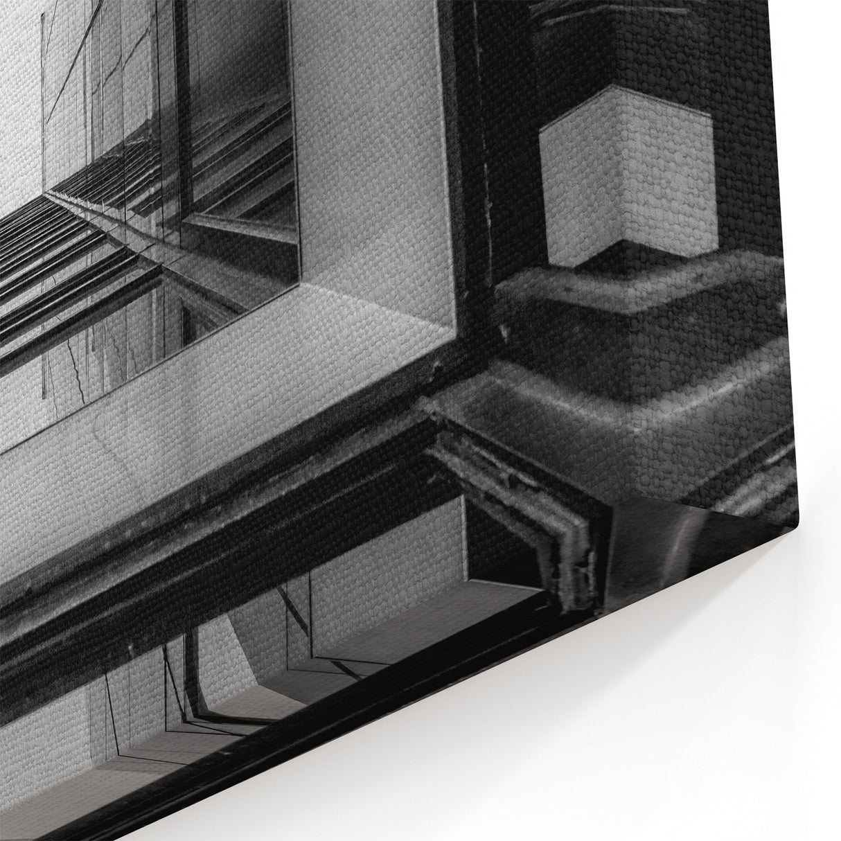 Urban Architectural Wall Art – Modern Black and White Print