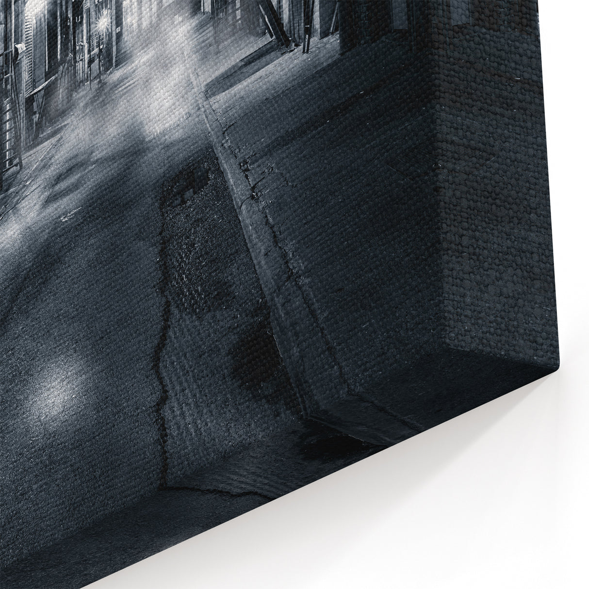 Modern Urban Landscape Art – Moody Black & White City Print