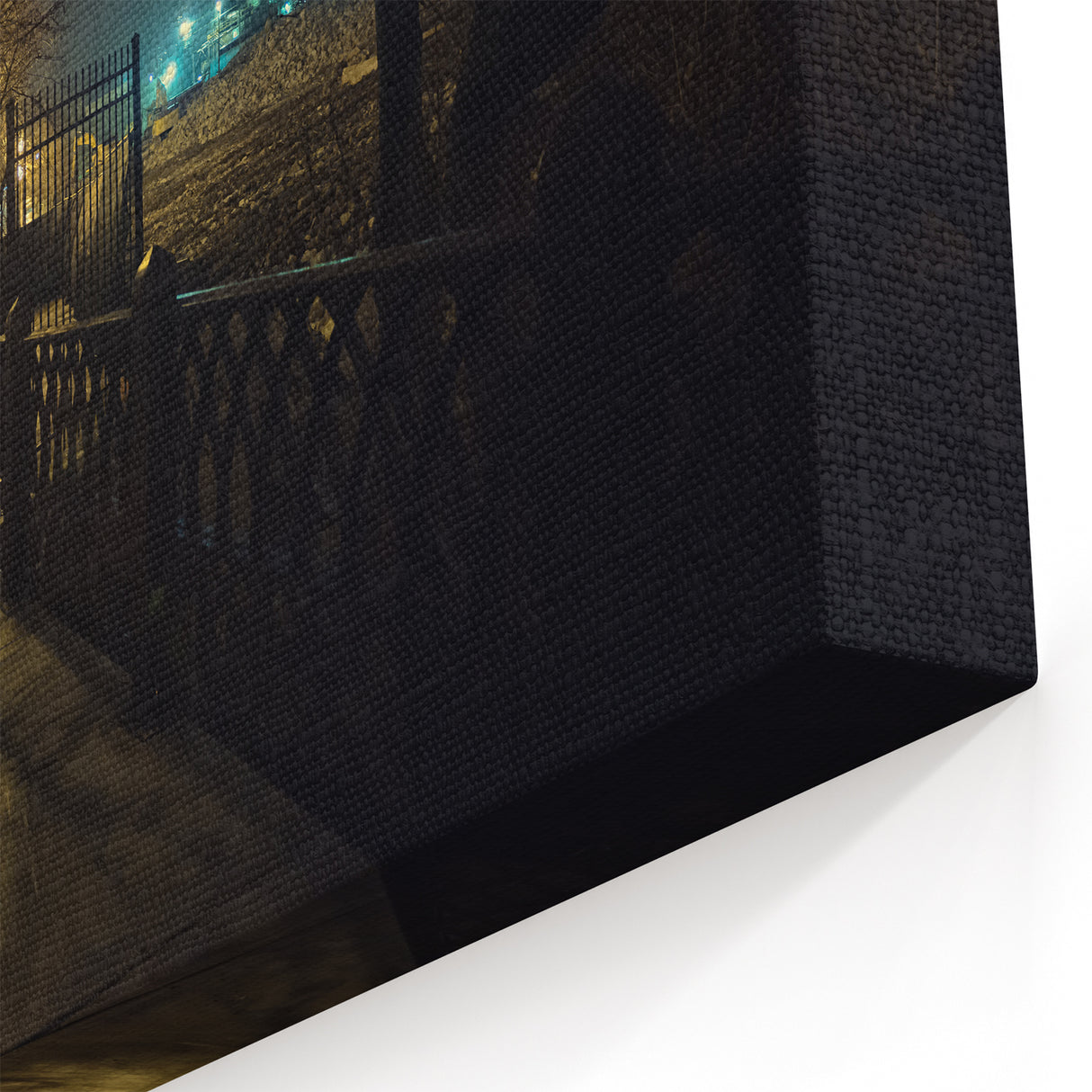 Urban Skyline Canvas Prints - Golden City Night Photography