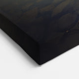 Abstract Minimalist Landscape Paintings – Golden Horizon Rock Path