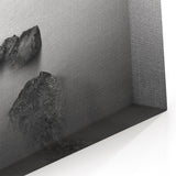 Black and White Minimalist Landscapes – Serene Ocean Rock Wall Print