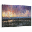 Abstract Minimalist Landscape Paintings – Textured Sunset Horizon Art