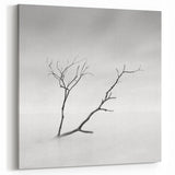 Minimalist Landscape Wall Art – Solitary Branch in Soft Mist