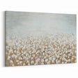 Contemporary Minimalist Nature Art – Cotton Field in Soft Haze