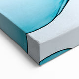 Teal & Gold Fluid Abstract Wall Art – Modern Acrylic Canvas Print
