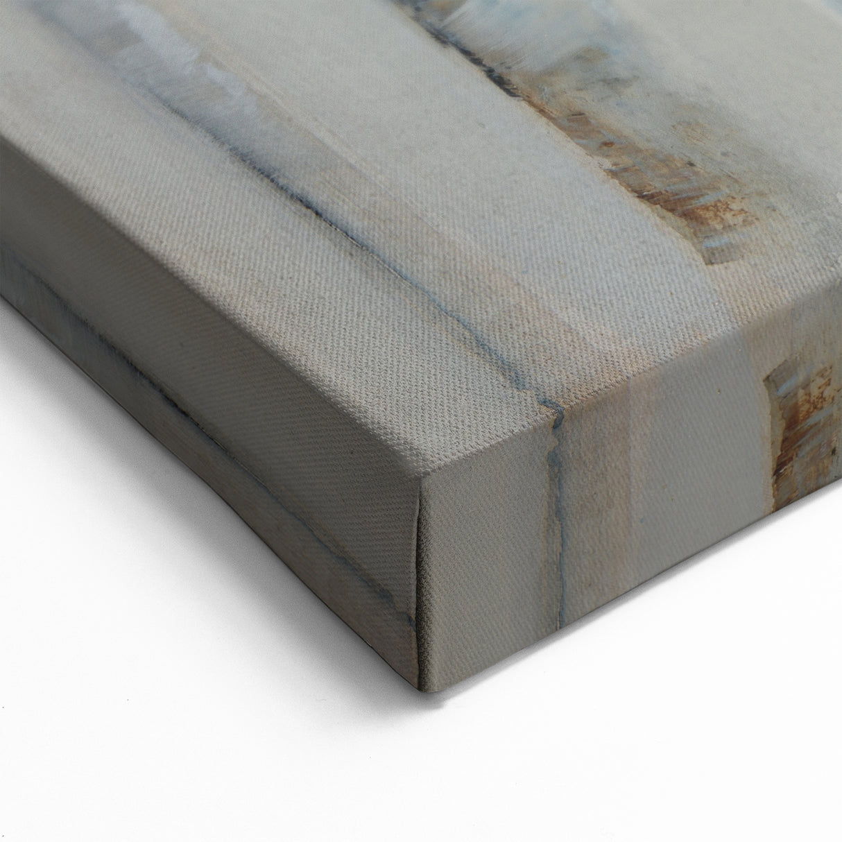 Minimalist Landscape Wall Art – Serene Gray Blue Birch Forest
