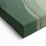 Neutral Green Abstract Fluid Canvas Art - Fluid Acrylic Wall Decor