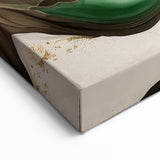Fluid Acrylic Wall Decor – Green & Earth-Toned Abstract Canvas Art