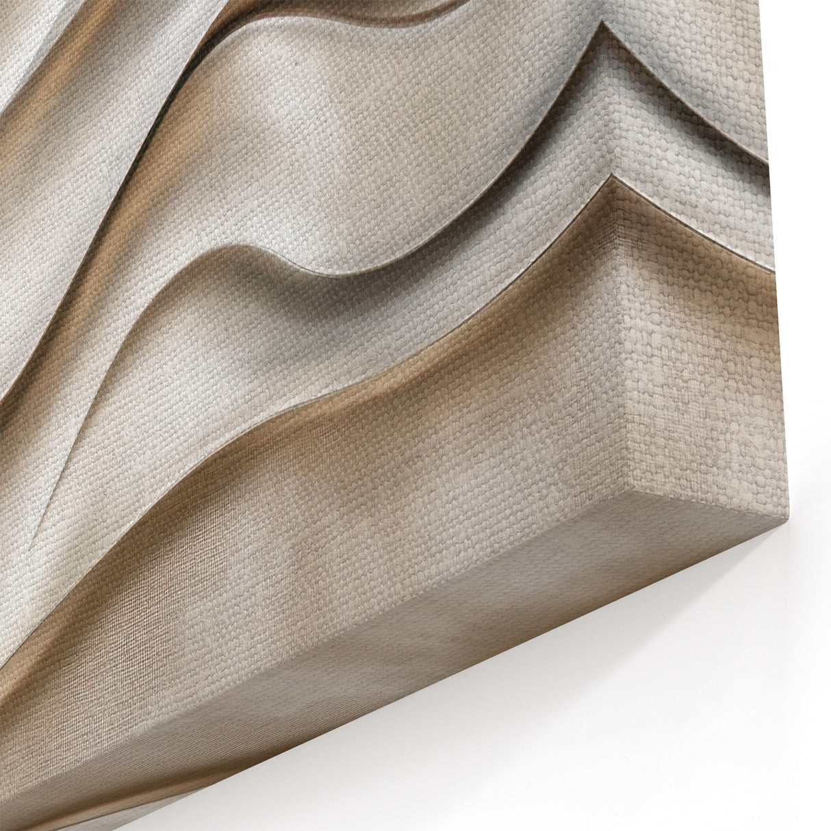 Sculpted Waves – Silver Fluid Abstract Wall Art in Soft Tones
