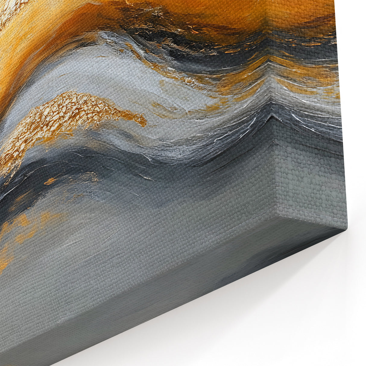 Golden Currents – Modern Fluid Art Prints in Gold and Gray Tones